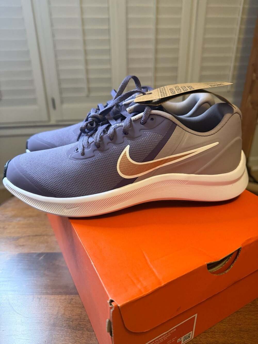 Nike Star Runner 3 GS Canyon Purple Amethyst Ash DA2776-501 Youth Size 6.5Y